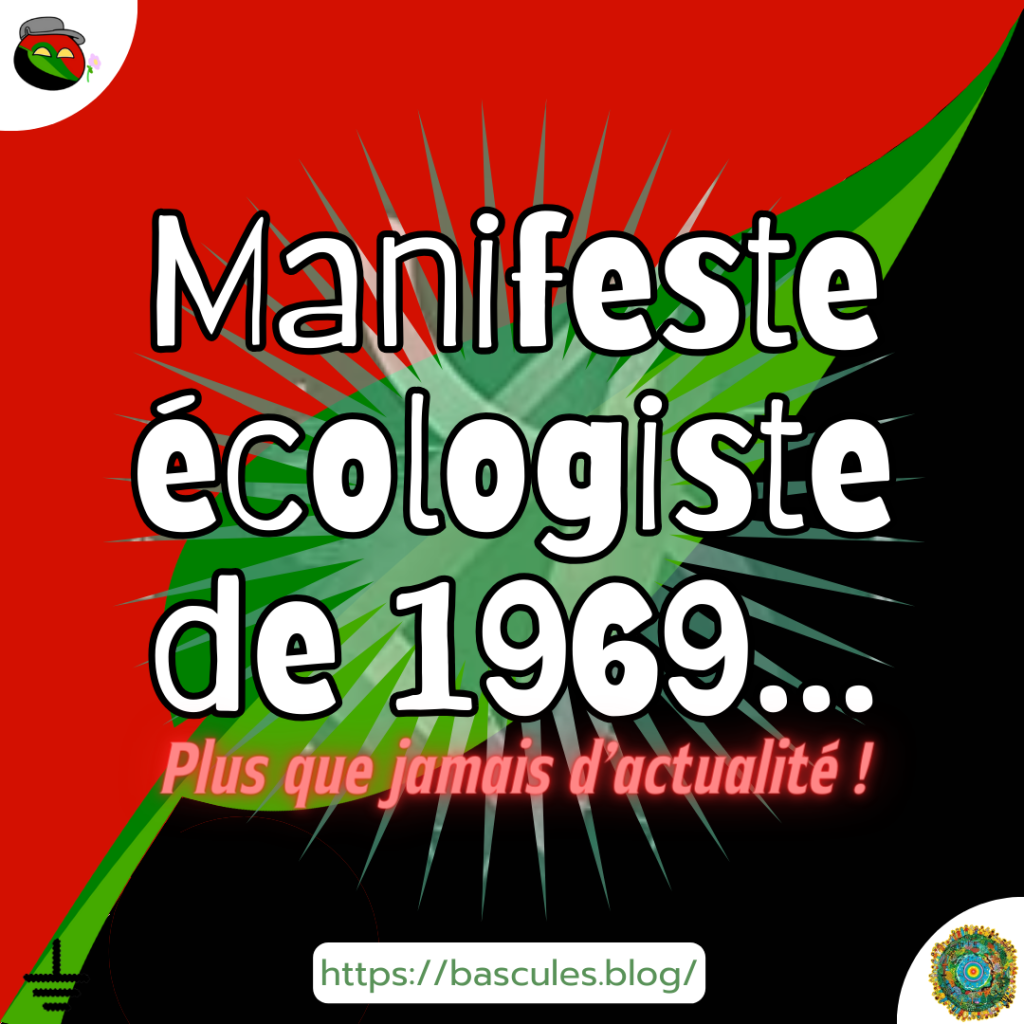 Manifeste écologiste de 1969…